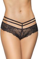 Otwarte Figi Damskie Soft Line 2476 - Czarne S/M