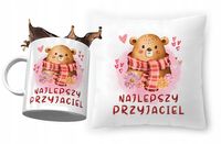 Zestaw Z Misiem Poduszka + Kubek Na Prezent Z Nadrukiem Ze Zdjęciem
