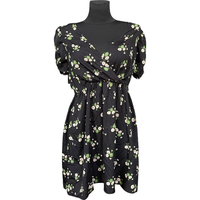 Sukienka Przed Kolano Stylowa Wygodna Czarna 40 Poliester Casual Elegancka