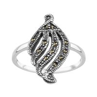 Srebrny pierścionek PDK5790 - Markazyty