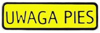 tablica 7*29cm uwaga pies - tab n p25