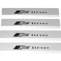 Listwa progowa AUDI A5 B9 SLINE Stal nierdzewna 304 mat z czarnymi literami