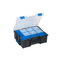 Wysokoudarowy organizer z 8 pojemnikami w kolorze niebieskim 437x353x145 mm