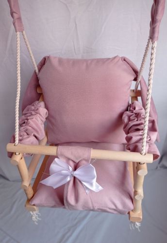 HUŚTAWKA 3w1 DLA DZIECI króliczek kolor RÓŻOWY na Arena.pl