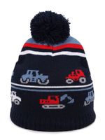 Czapka zimowa chłopięca z pomponem pojazdy 50-52 YOCLUB