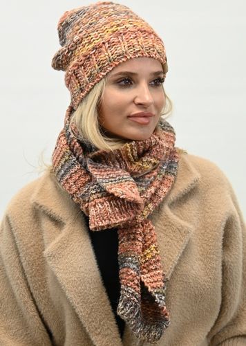 Wełniany Komplet Kobiecy na Zimę Gruby Ciepły Wz4 na Arena.pl