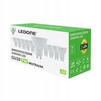 10x Żarówka LED GU10 7W Barwa NEUTRAL Premium Energooszczędne Zestaw LEDOWY