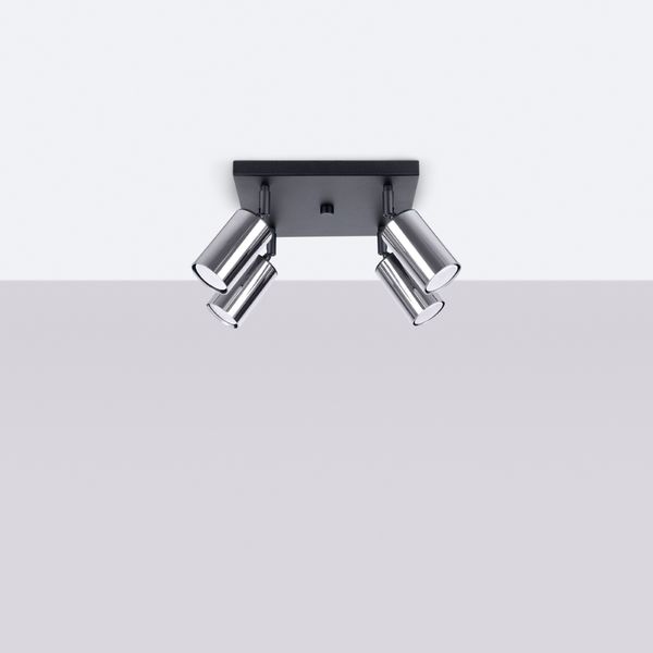 Plafon WINX 4 czarny/chrom zdjęcie 2