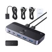 Ugreen Przełącznik Switch 3X USB-A 3.0 USB-C 5Gb/s + 2 x kabel USB-A 1,5m