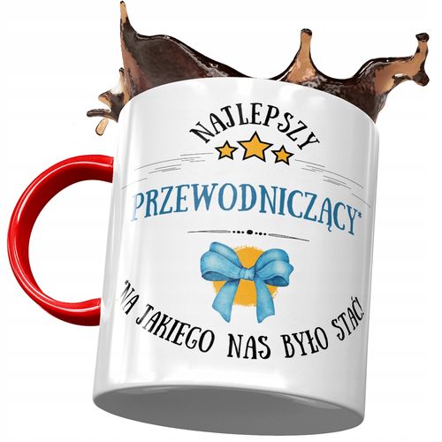 Kubek Czerwony Dla Przewodniczącego Najlepszy Z Nadrukiem Ze Zdjęciem na Arena.pl