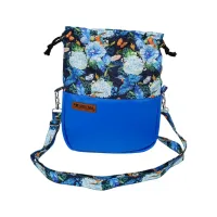 Sakiewka Torebka Błękitna - Oryginalny Wzór Kwiatowy