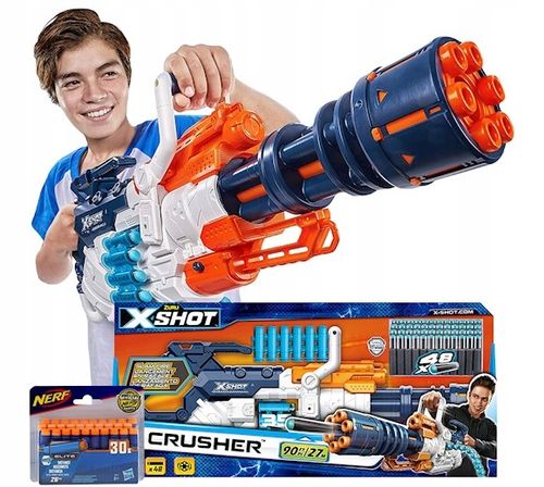 X-SHOT KARABIN CRUSHER MINIGUN + 30 STRZAŁEK NERF na Arena.pl
