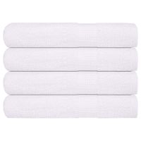 Ręczniki, 4 szt., białe, 100x200 cm, bawełna 100%