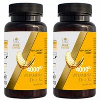 Witamina D3+K2 MK-7 4000IU + 100mcg Olej z Czarnuszki 120 kapsułek MOCNA