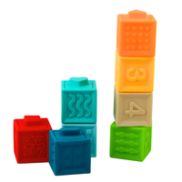 ZESTAW GUMOWE KLOCKI SENSORYCZNE DLA MALUCHA LICZBY