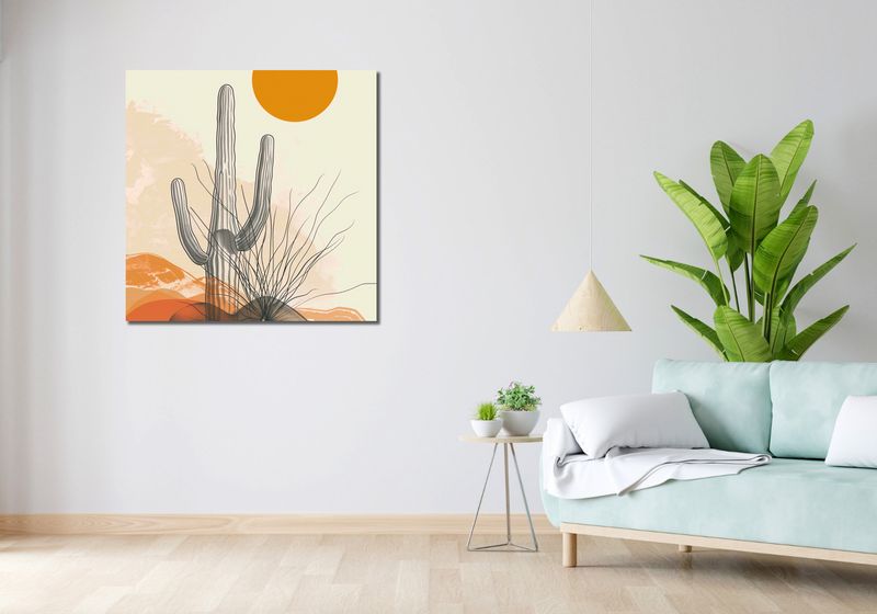Obraz 90x90cm Pustynne Osamotnienie zdjęcie 2