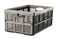Kosz nastawny składany organizer pudełko czarny-taupe 32l 50,5 x 34 x 22 cm