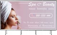 BANER REKLAMOWY 130x80cm SPA & BEAUTY duży wybór projekt w cenie