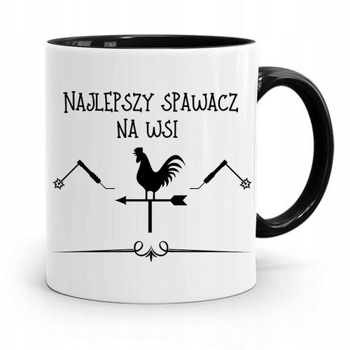 Kubek Czarny Dla Spawacza Najlepszy Spawacz Na Wsi Z Nadrukiem Ze Zdjęciem na Arena.pl