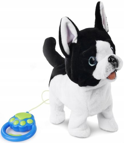 PIESEK INTERAKTYWNY CHODZĄCY NA SMYCZY Pies BULDOG CHODZI SZCZEKA MERDA na Arena.pl