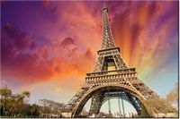 100 70CM OBRAZ PŁÓTNO WIEŻA EIFFLA PŁÓTNO RAMA