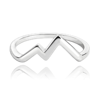 MINET Srebrny pierścionek podróżnika GÓRY wielkość 13