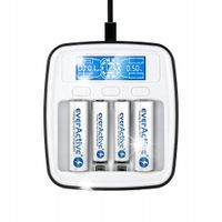 MARKOWA ŁADOWARKA EVERACTIVE BATERII AKUMULATORKÓW AA/AAA NI-MH NI-CD USB-C
