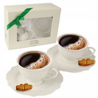 ZESTAW 2X FILIŻANKA PORCELANOWA ZE SPODKIEM DO KAWY ROSALIA FESTA ITALIA