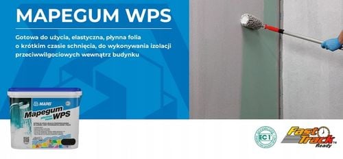 Hydroizolacja Folia płynna Mapei MAPEGUM WPS 10 kg do WEWNĄTRZ do łazienki na Arena.pl