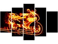 70 100CM OBRAZ 5 ELEM MOTOR DRUK PŁÓTNO