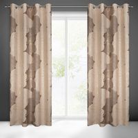 Zasłona gotowa na przelotkach FREZJA 140x250 Eurofirany beżowa w liście