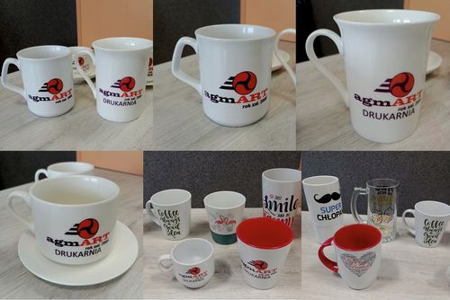 Filiżanka 170 ml z nadrukiem TWOJE LOGO NAPIS gadżet firmowy na Arena.pl