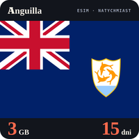 Karta eSIM Internet Anguilla 3 GB na 15 dni - bez rejestracji