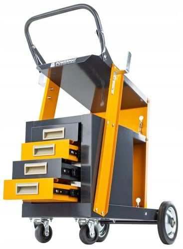 WÓZEK SPAWALNICZY DO SPAWAREK Z PÓŁKĄ NA BUTLE SZUFLADY STABILNY MOBILNY na Arena.pl