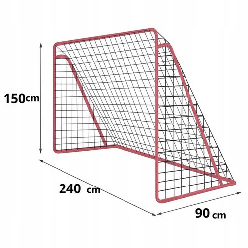 BRAMKA PIŁKARSKA DO PIŁKI NOŻNEJ DLA DZIECI STABILNA ŚLEDZIE 240x150x90 cm na Arena.pl