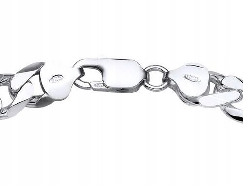 SREBRNA BRANSOLETKA MĘSKA SREBRO 925 DIAMENTOWANA PANCERKA NA PREZENT PEŁNA na Arena.pl