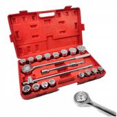 MAR-POL ZESTAW KLUCZE NASADOWE 21PC 3/4" 19-50mm 12-kąt WALIZKA M58253