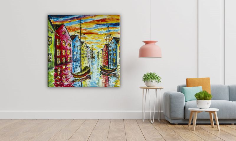 OBRAZ NA PŁÓTNIE 106 Wenecja 30x30cm zdjęcie 5