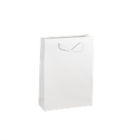 Torba papierowa , 24 x 9 x 33 cm, 20 szt. Kraftlux eko biała AWIH