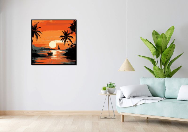 Plakat 80x80cm Tropikalny spokój zdjęcie 4