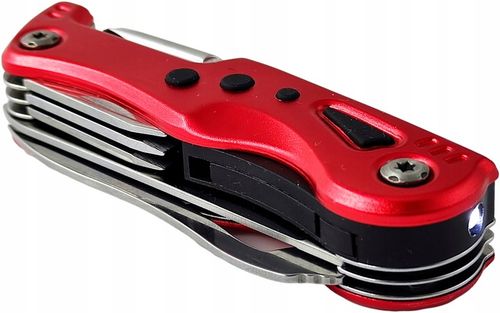 NÓŻ MULTITOOL SCYZORYK z LATARKA LED WIELOFUNKCYJNY 12w1 NOŻYK na Arena.pl