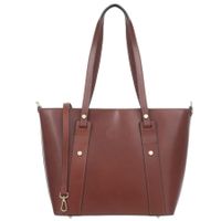 VERA PELLE torebka skórzana klasyczna elegancka z paskiem V605 brązowa