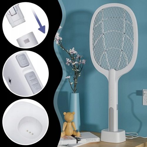 ELEKTRYCZNA ŁAPKA NA DUŻO OWADY PACKA NA KOMARY 3000V PALETKA OWADOBÓJCZA na Arena.pl