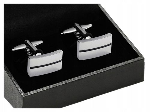 STALOWE SPINKI + PUDEŁKO Metalowa Spinka do Mankietów Koszuli Męska d6-12 na Arena.pl