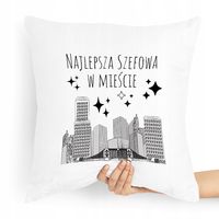 Poduszka Prezent Dla Szefa Najlepsza W Mieście Z Nadrukiem Ze Zdjęciem