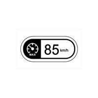 Wklejka na szybę, prędkość 85 km UA 12 szt.