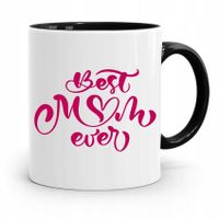 Kubek Czarny Prezent Dla Mamy Matki Best Mom Ever Z Nadrukiem Ze Zdjęciem