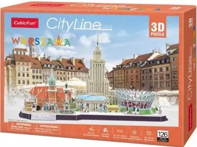 Puzzle 3D 126 elementów. City Line. Warszawa zdjęcie 1
