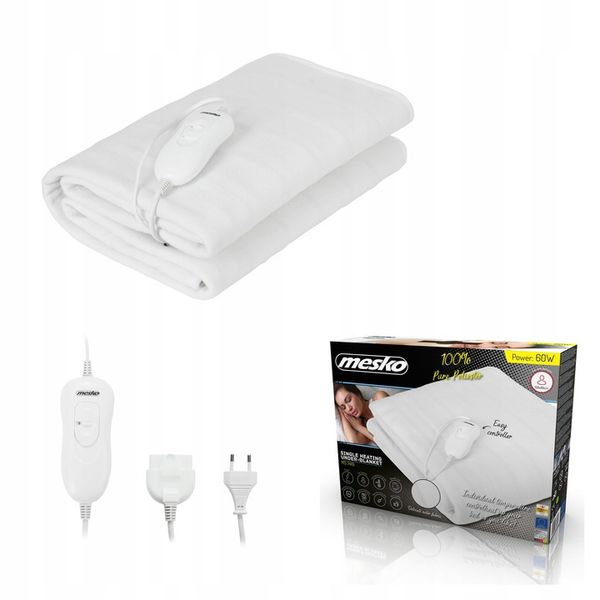 Koc Elektryczny MATA GRZEWCZA 150x80cm Miękki POLAR Pilot Timer 1 osobowy zdjęcie 5