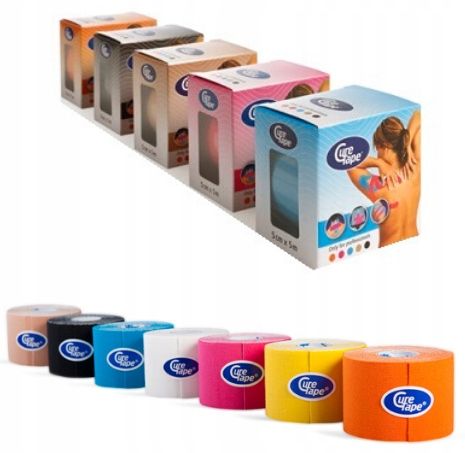 Taśma do kinesiotapingu tejpy CURETAPE CLASSIC do CIAŁA i TWARZY na Arena.pl